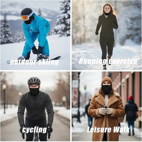 ISQ 2-Piece Winter Warm Neck Gaiter Set Soft Wool Neck Warmer Cold Weather Ski Mask Scarf for Men&Women in Saudi Arabia