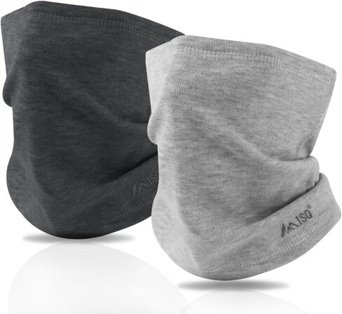 ISQ 2-Piece Winter Warm Neck Gaiter Set Soft Wool Neck Warmer Cold Weather Ski Mask Scarf for Men&Women in Saudi Arabia