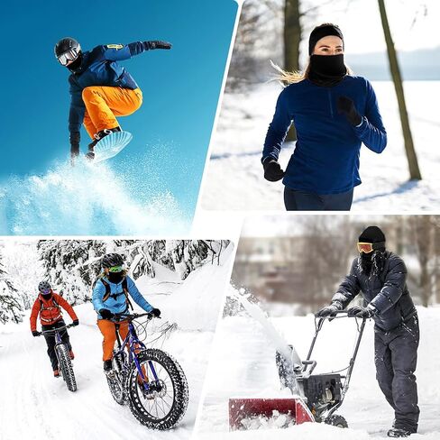 2 Pack Winter Neck Gaiter, Windproof and Warm Face Cover Scarf, Ideal for Cold Weather Sports Windproof and Warm Face Cover, Cold-Resistant Sports Scarf in Saudi Arabia