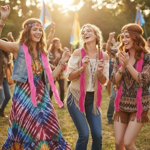 16PCS Feather Boas Bulk 5 Ft Pink Artificial Fluffy Boas for Wedding Birthday Tea Party Christmas Costume Scene Arrangement Decor in Kuwait