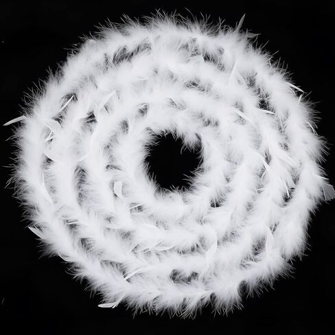 Chunyin 12 Pcs Feather Boas Bulk 6.6 ft Artificial Fluffy Boas Decor for Wedding Costume Dress Tea Party Supplies in Kuwait