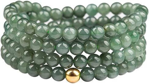 قلادة من اليشم الطبيعي من الدرجة الأولى، قلادة مطرزة باليشم - هدية مثالية لعيد الميلاد وعيد الأم للأم والزوجة والصديقة in Kuwait