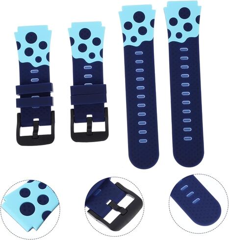 NUOBESTY Kids Watch Bands أشرطة سيليكون مريحة للأطفال 20 مم عالمية 2 قطعة أساور معصم مقاومة للماء تصميم ملون رائع للبنين والبنات in Saudi Arabia