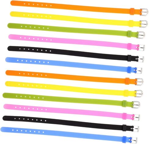 12PCS Silicone DIY Watch Bands Skin-Friendly Colorful Wristbands for Boys and Girls Multi-Function Stretch Bracelets for Autism Awareness Party and Playtime in Saudi Arabia