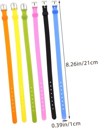 12PCS Silicone DIY Watch Bands Skin-Friendly Colorful Wristbands for Boys and Girls Multi-Function Stretch Bracelets for Autism Awareness Party and Playtime in Saudi Arabia