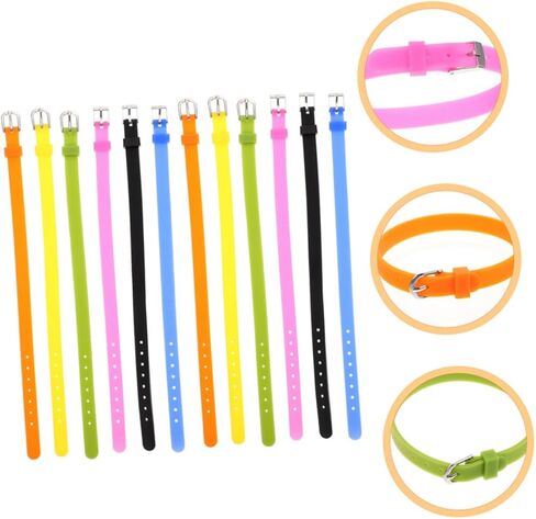 12PCS Silicone DIY Watch Bands Skin-Friendly Colorful Wristbands for Boys and Girls Multi-Function Stretch Bracelets for Autism Awareness Party and Playtime in Saudi Arabia