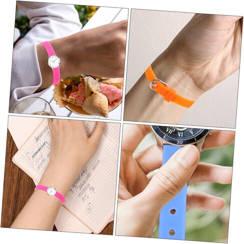 12PCS Silicone DIY Watch Bands Skin-Friendly Colorful Wristbands for Boys and Girls Multi-Function Stretch Bracelets for Autism Awareness Party and Playtime in Saudi Arabia