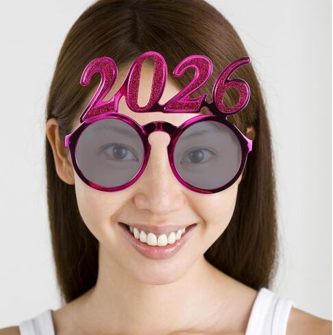 Garneck 4pcs 2026 New Year Glasses Funny Number Sunglasses for New Years Eve Celebration Photo Booth Props Plastic Class of 2026 Glasses in Saudi Arabia