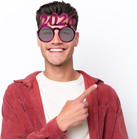 Garneck 4pcs 2026 New Year Glasses Funny Number Sunglasses for New Years Eve Celebration Photo Booth Props Plastic Class of 2026 Glasses in Saudi Arabia
