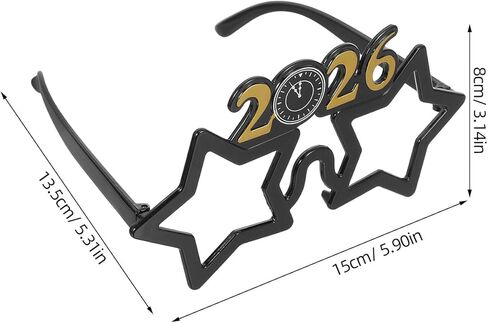 LOGOFUN 8 قطع 2026 نظارات حفلات السنة الجديدة ومجموعة عصابات رأس صور الدعائم لزينة حفلات رأس السنة الجديدة السعيدة in Saudi Arabia