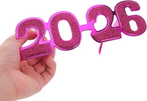 10 قطع من نظارات ليلة رأس السنة 2026 من كيسانجل - نظارات حفلات بلاستيكية لامعة نظارات حفلات رأس السنة الجديدة لاحتفالات التخرج وعطلات كشك الصور in Kuwait