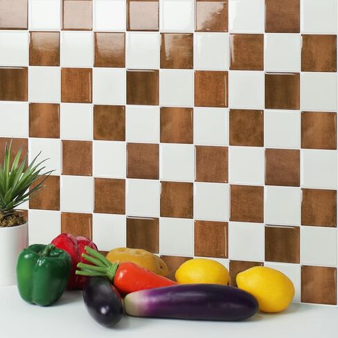 STICKGOO 10 Sheets Peel and Stick Backsplash - 9" x 9" 4D Adhesive Peel and Stick Tile Backsplash for Kitchen&Bathroom in Kuwait
