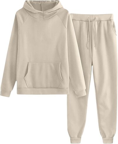Boys Girls 2 Piece Sweatsuit Fleece Hoodie Sweatshirt and Sweatpants Fall Winter Athletic Tracksuit 2025 Comfy Airport Outfit in Saudi Arabia