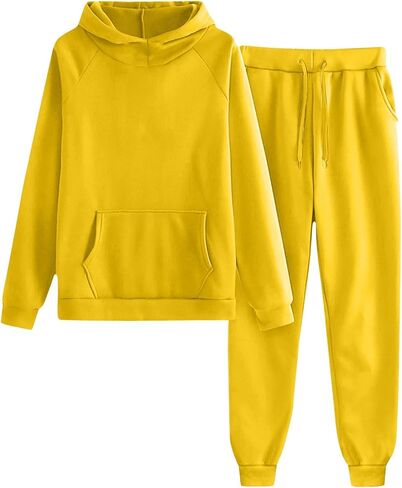 Boys Girls 2 Piece Sweatsuit Fleece Hoodie Sweatshirt and Sweatpants Fall Winter Athletic Tracksuit 2025 Comfy Airport Outfit in Saudi Arabia