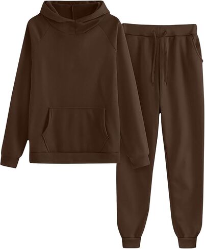 Boys Girls 2 Piece Sweatsuit Fleece Hoodie Sweatshirt and Sweatpants Fall Winter Athletic Tracksuit 2025 Comfy Airport Outfit in Saudi Arabia