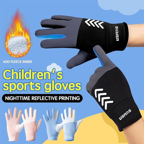 Warm Kids Winter Gloves Lightweight Kids Cycling Gloves-Waterproof and Non-Slip for Cycling, Ice Skating, Hiking, Snow, Boys Girls Aged 3-13 Years in Saudi Arabia