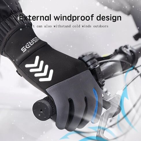 Warm Kids Winter Gloves Lightweight Kids Cycling Gloves-Waterproof and Non-Slip for Cycling, Ice Skating, Hiking, Snow, Boys Girls Aged 3-13 Years in Saudi Arabia