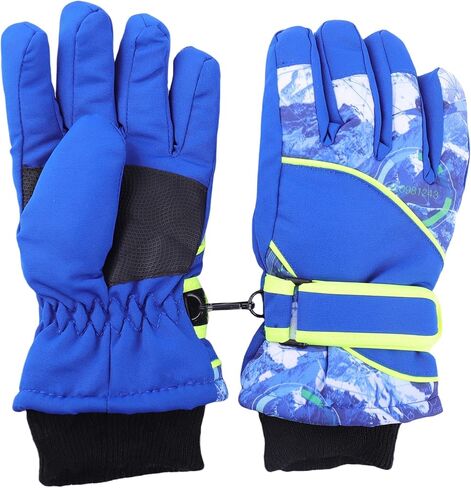 Kids Boys Winter Ski Gloves Cold-Weather Windproof Thickening Snowboard-Mittens Outdoor for 4-7 Years Old in Saudi Arabia