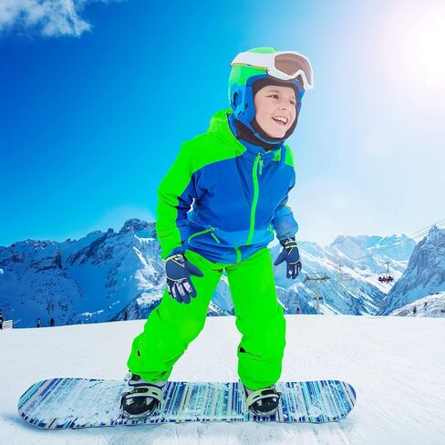 Kids Boys Winter Ski Gloves Cold-Weather Windproof Thickening Snowboard-Mittens Outdoor for 4-7 Years Old in Saudi Arabia