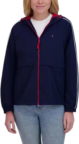 Tommy Hilfiger Women’s Windbreaker Jacket, Lightweight Hooded in Saudi Arabia
