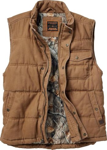 Legendary Whitetails mens Buck Commander Cabin Creek Quilted Canvas Vest in Saudi Arabia