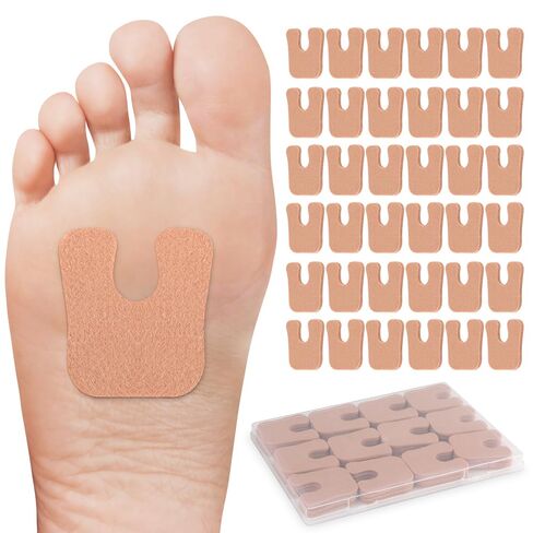 36 Pcs Callus Pads for Feet, U-Shaped Callus Cushions for Balls of Feet, Soft Felt Corn Pad for Bottom of Foot to Reduce Friction and Pressure for Men and Women in Saudi Arabia