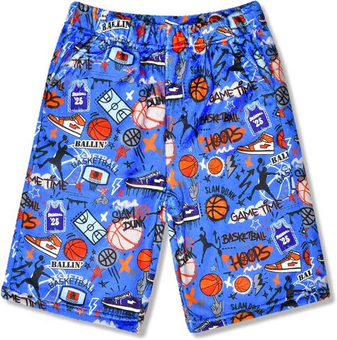 iscream + Corey Paige Designs Big Boys Bold Print Silky Soft Plush Shorts Collection in Saudi Arabia