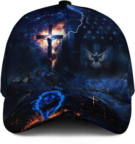 Christian Hats for Men, Jesus Hat, Faith Hat with American Flag, Cross Hats for Men in Saudi Arabia