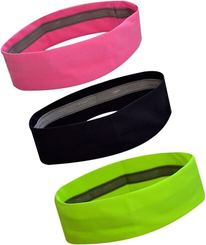Set of 3 No Slip Silicone Lined Sports & Athletic Headbands for Teen & Adult in Saudi Arabia