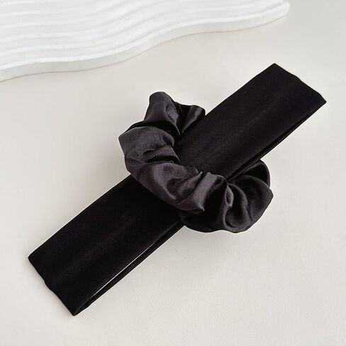 10pcs Sports Headband Wide Elastic Sweat-Absorbing Solid Color Hair Hoop & Scrunchie Set, Thanksgiving in Saudi Arabia
