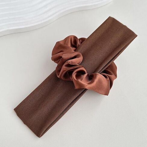 10pcs Sports Headband Wide Elastic Sweat-Absorbing Solid Color Hair Hoop & Scrunchie Set, Thanksgiving in Saudi Arabia