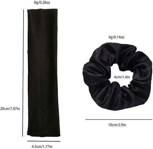 10pcs Sports Headband Wide Elastic Sweat-Absorbing Solid Color Hair Hoop & Scrunchie Set, Thanksgiving in Saudi Arabia