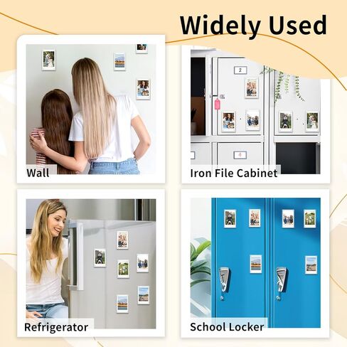 14 Pack Acrylic Magnetic Picture Frames, 2.3 * 3.5 Inch Acrylic Photo Magnets for Refrigerator, Double Sided Mini Picture Frame Magnets Clear for Fujifilm Instax Mini Instant Film in Saudi Arabia