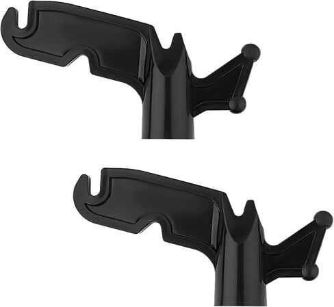 2pcs Extension Pole Hook, 3/4" Inner Diameter Screw-in Multi-Purpose Plastic Utility Hook Attachment Plastic Pole Hook Hanging Hooks for Threaded Poles Bird Feeders Christmas Light Strings in Saudi Arabia