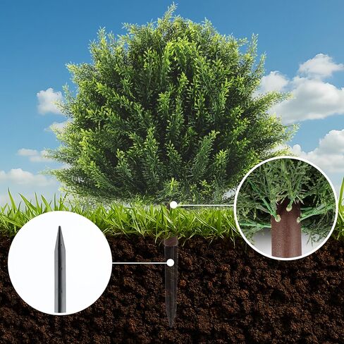 24 "نباتات اصطناعية شجرة الأرز توبياري في الداخل، مجموعة من 2 نباتات صناعية في الهواء الطلق شجيرات وهمية مقاومة للأشعة فوق البنفسجية لديكور حديقة الشرفة الأمامية مع ارتفاع الأرض in Kuwait