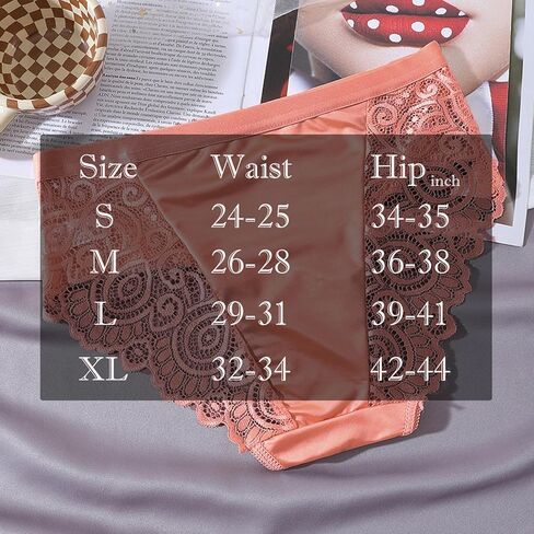 Kingfung Lace Underwear for Women Silky Smooth Hipster Cheeky Mid Waist Bikini Panties for Women Seamless Lacy Undies in Saudi Arabia