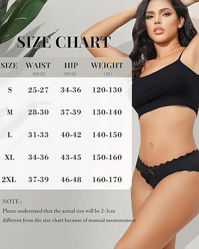 6 Pack Black Cotton Underwear for Women Cheeky Bikini Panties Stretch Ladies Panty in Saudi Arabia