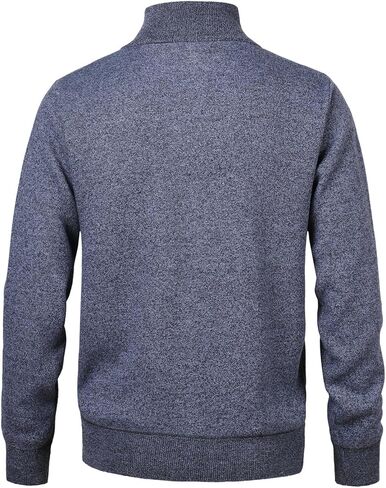 Men's Argyle Cardigan Full Zip Knitwear Fleece Lined Jumper Knit Sweater in Saudi Arabia