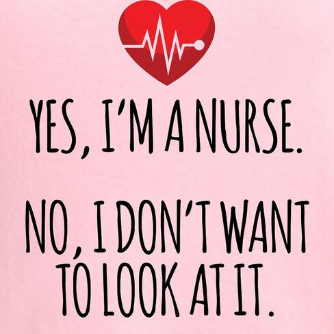تي شيرت CafePress Yes I'M A Nurse مضحك تي شيرت نوم نسائي، قميص بيجامة طويل ناعم، بيجامة قطنية/بيجامة وردي in Kuwait
