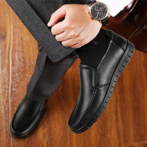 Men's Fashionable Business Shoes - Flat Round-Toe Low-Cut one-Piece Style - Rubber Sole - Comfortable and Lightweight - Suitable for All Seasons and Office wear in Kuwait