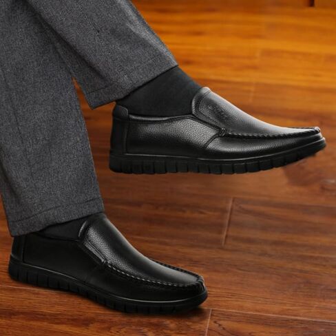 Men's Fashionable Business Shoes - Flat Round-Toe Low-Cut one-Piece Style - Rubber Sole - Comfortable and Lightweight - Suitable for All Seasons and Office wear in Kuwait
