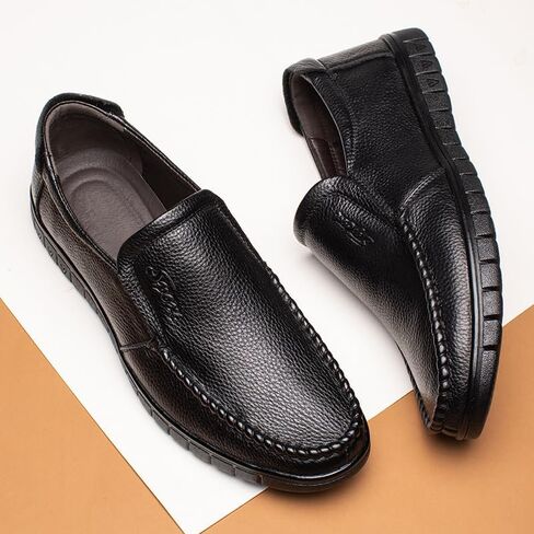 Men's Fashionable Business Shoes - Flat Round-Toe Low-Cut one-Piece Style - Rubber Sole - Comfortable and Lightweight - Suitable for All Seasons and Office wear in Kuwait