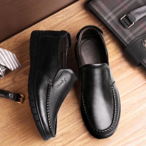 Men's Fashionable Business Shoes - Flat Round-Toe Low-Cut one-Piece Style - Rubber Sole - Comfortable and Lightweight - Suitable for All Seasons and Office wear in Kuwait
