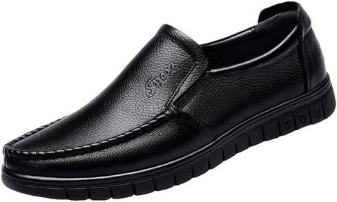 Men's Fashionable Business Shoes - Flat Round-Toe Low-Cut one-Piece Style - Rubber Sole - Comfortable and Lightweight - Suitable for All Seasons and Office wear in Kuwait