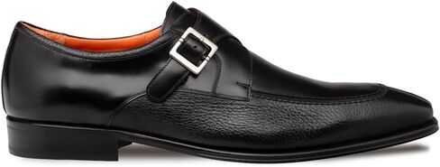 Mezlan Pego Monk Strap – Handmade Men’s Dress Shoes in Deerskin and Calfskin with Apron Toe and Full Leather Sole – Made in Spain in Saudi Arabia