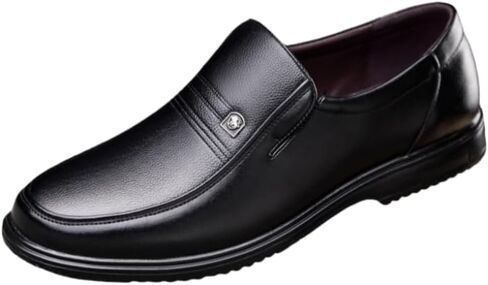 Men's Fashionable Business Shoes - Flat, Low-Cut one-Piece Style - Rubber Sole - Comfortable and Soft - Suitable for All-Season Daily Work Outfits in Saudi Arabia