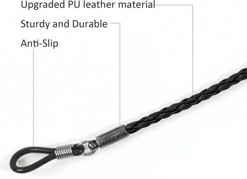 Braided Eyeglass Strap Chain Retainer, Elegant Sunglass Strap Chain, PU Leather for Men Women in Saudi Arabia
