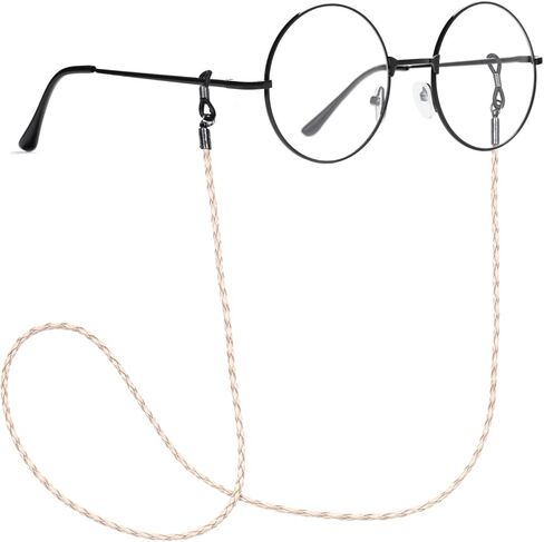 Braided Eyeglass Strap Chain Retainer, Elegant Sunglass Strap Chain, PU Leather for Men Women in Saudi Arabia