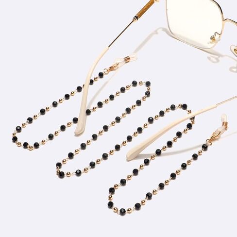 Eyeglass Chain for Women Men Crystal Beaded Elegant Stylish Chain Beaded Eyewear String Lanyard Eyeglasses Gift Accessories in Saudi Arabia