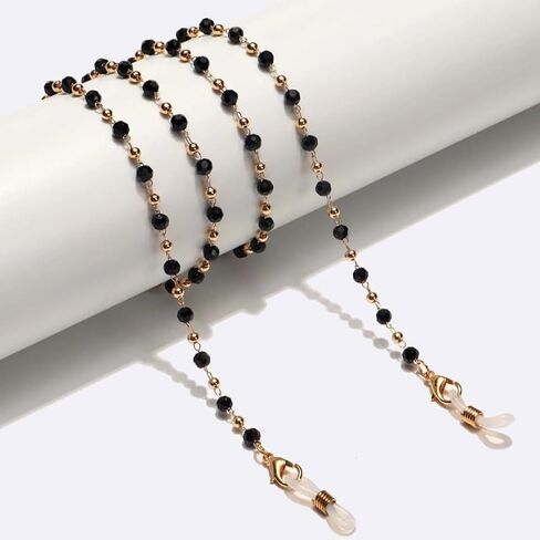 Eyeglass Chain for Women Men Crystal Beaded Elegant Stylish Chain Beaded Eyewear String Lanyard Eyeglasses Gift Accessories in Saudi Arabia